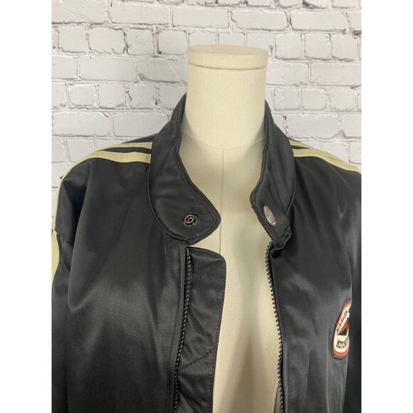 Harley Davidson XL Vintage Motorcycle Racing Jacket With Stripes - Picture 3 of 16